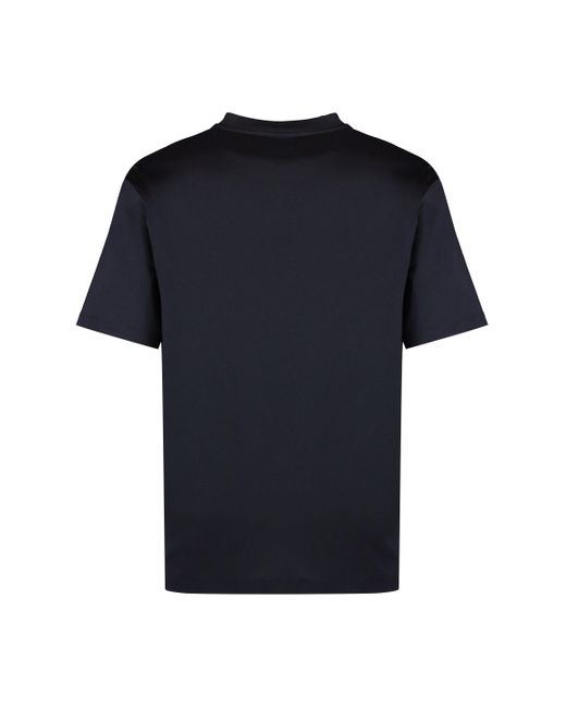 T-shirt girocollo in cotone di Giorgio Armani in Blue da Uomo