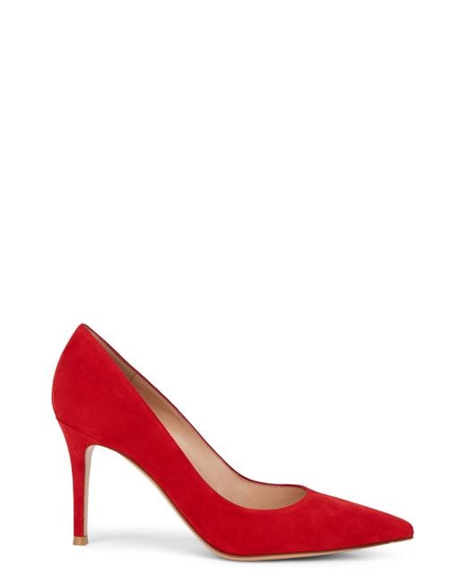 Gianvito Rossi Red Decollete 85
