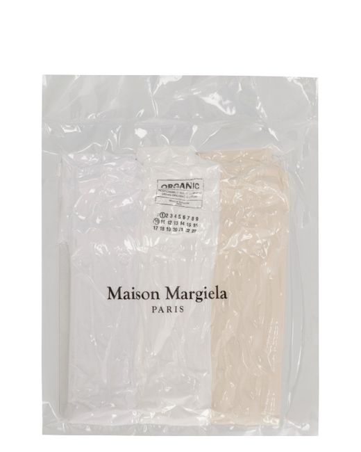 Maison Margiela Multicolor Set Of Three Cotton T-shirts for men