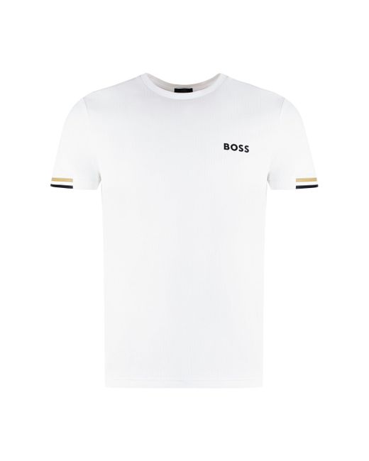 Boss White X Matteo Berrettini - Techno Fabric T-shirt for men