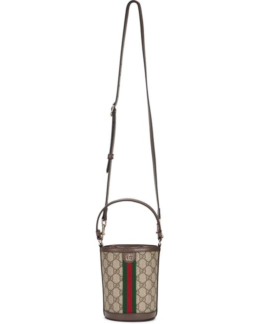 Mini borsa a secchiello Ophidia di Gucci in Black