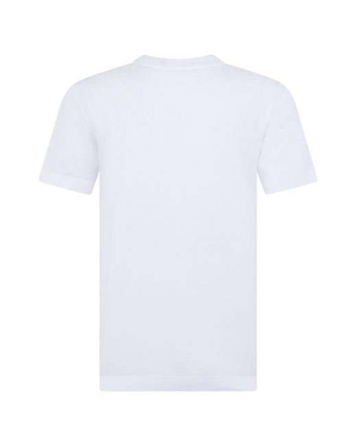 Dolce & Gabbana White Cotton T-Shirt With Short Sleeves