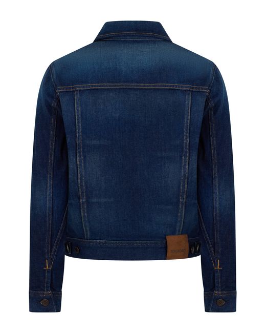 Tom Ford Blue Jacket With Contrasting Stitches