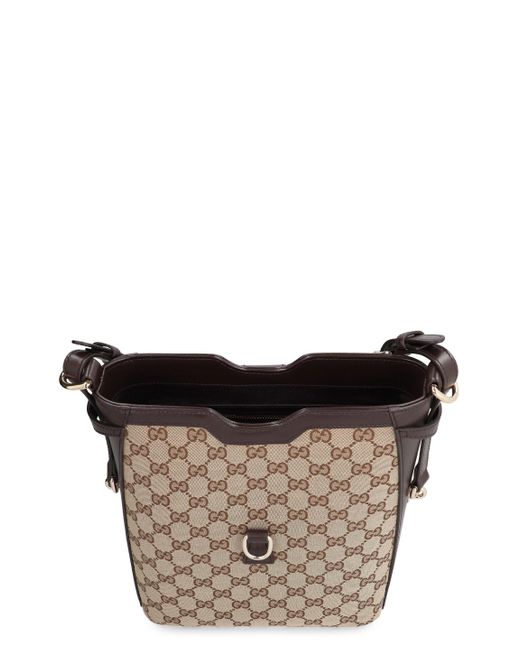 Gucci Brown Canvas Bucket Bag