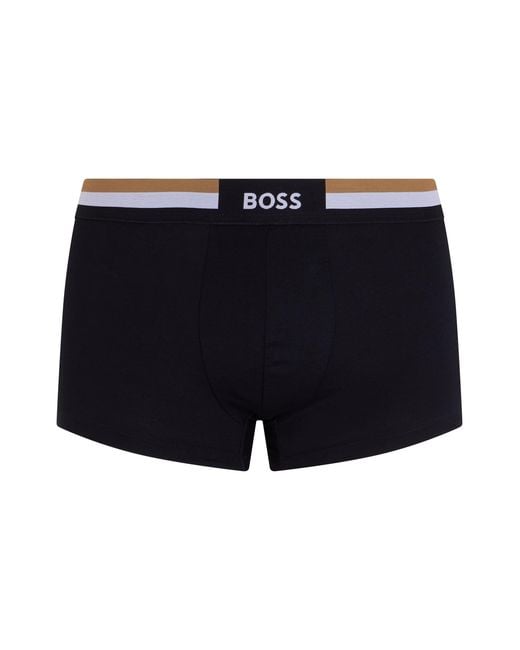 Boss Blue Cotton Intimate Boxers for men