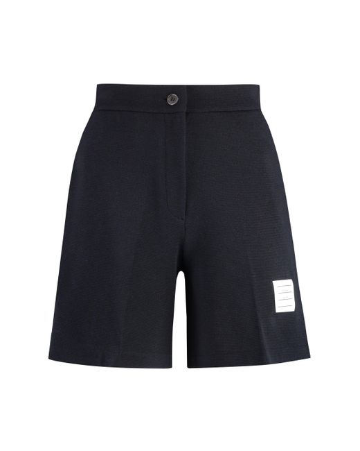 Thom Browne Blue Wool Shorts