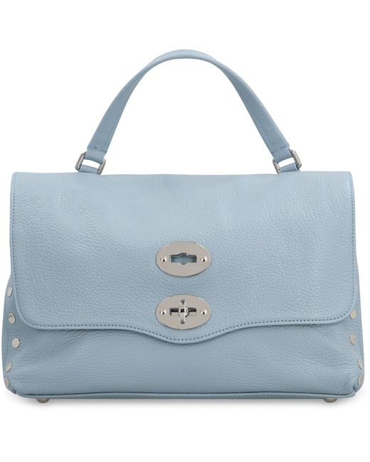 Zanellato Blue Postina S Leather Handbag