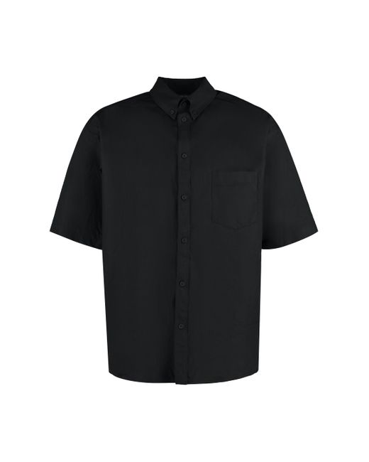 Balenciaga Black Printed Cotton Shirt for men