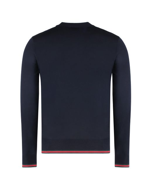 Maglione girocollo in lana di Gucci in Blue da Uomo