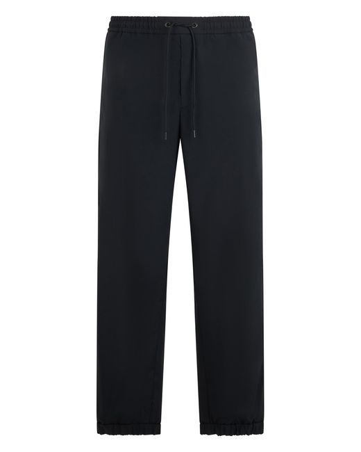 Moncler Blue Straight-Cut Pants With Elastic Waist For for men