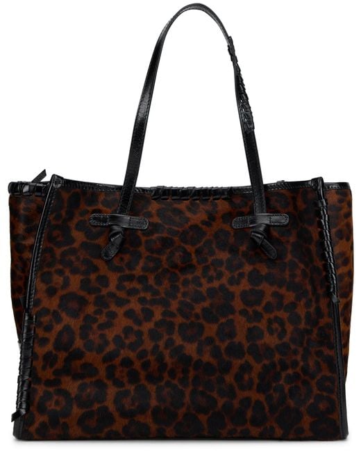 Gianni Chiarini Black Animal Print Tote Bag