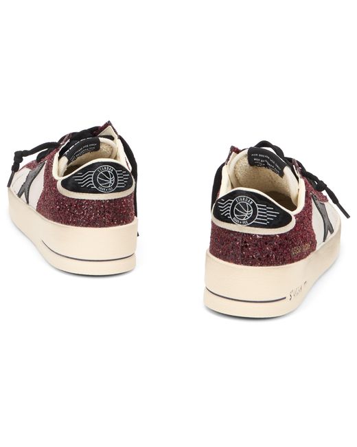 Golden Goose Deluxe Brand Multicolor Stardan Leather Glitter Sneakers