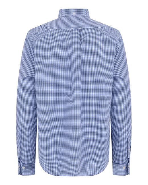 Gant Blue Checked Cotton Shirt for men