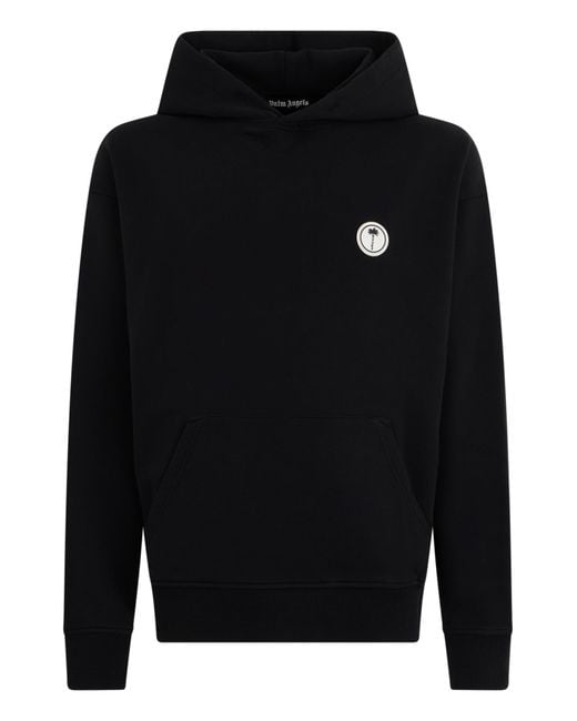 Palm Angels Black Cotton Hoodie for men