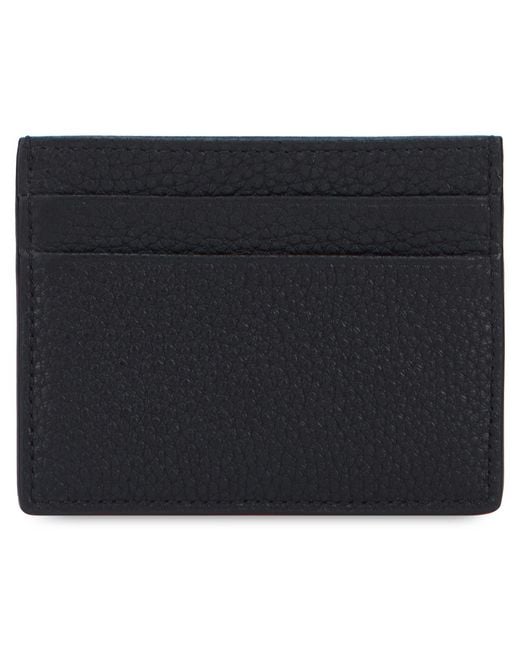 Dolce & Gabbana Black Leather Card Holder for men