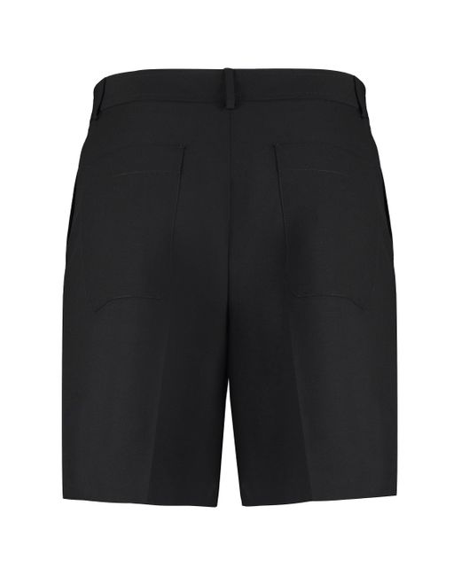 Valentino Black Virgin Wool Bermuda-shorts for men