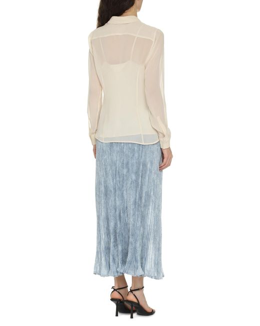 Max Mara White Vongola Silk Shirt