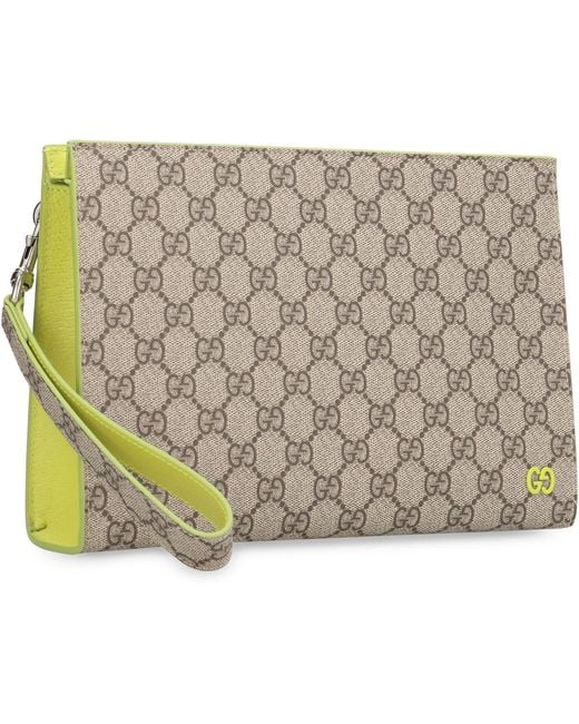 Gucci Gray Gg Supreme Fabric Small Pouch for men