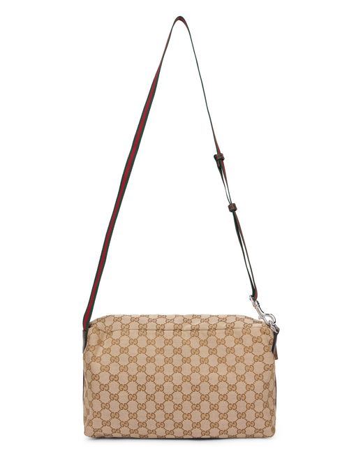 Borsa a tracolla con monogram di Gucci in Brown da Uomo