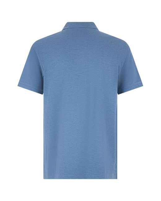 Gant Blue Short Sleeve Polo With Logo for men
