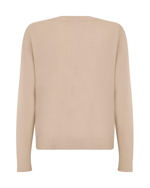 Weekend by Maxmara Natural V-Neck Long-Sleeve Sweater