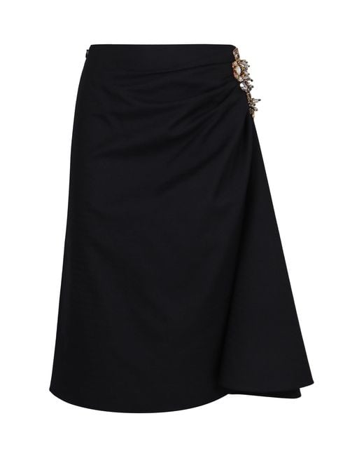 Dries Van Noten Black Skirt Midi Sovora