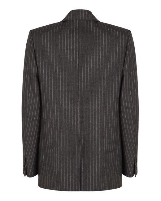 Giacca doppiopetto in lana di Saint Laurent in Black