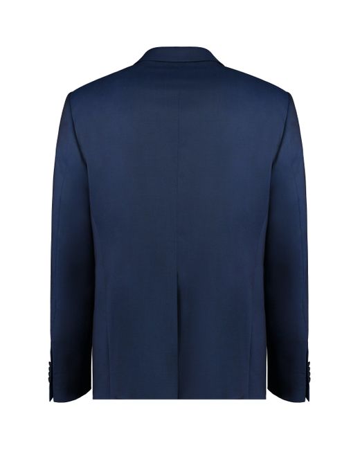 Tagliatore Blue Wool Three-Pieces Suit for men