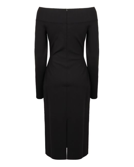 ワンピース Stella Mccartney Black Viscose Blend Dress Stella McCartney draped-sleeve Dress | Black | FARFETCH