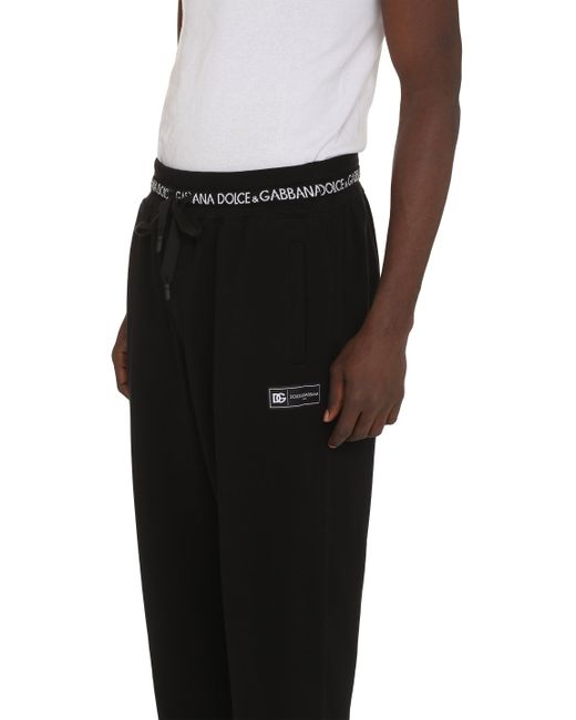 Pantaloni in felpa di Dolce & Gabbana in Black da Uomo