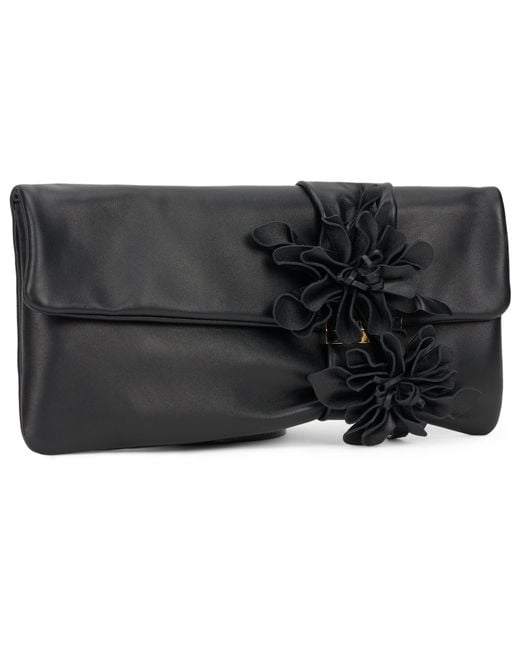 Jimmy Choo Gray Leather Clutch