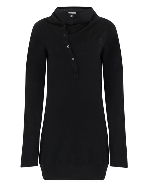 The Attico Black Asymmetric Dress