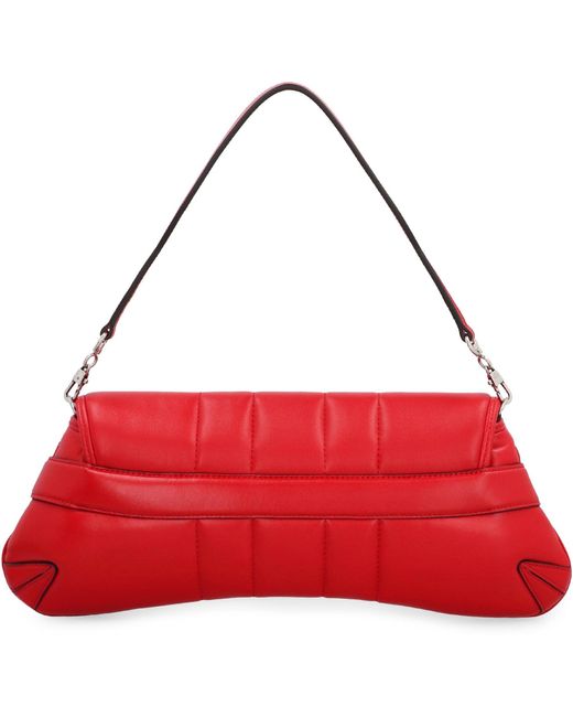 Gucci Red Horsebit Chain Shoulder Bag