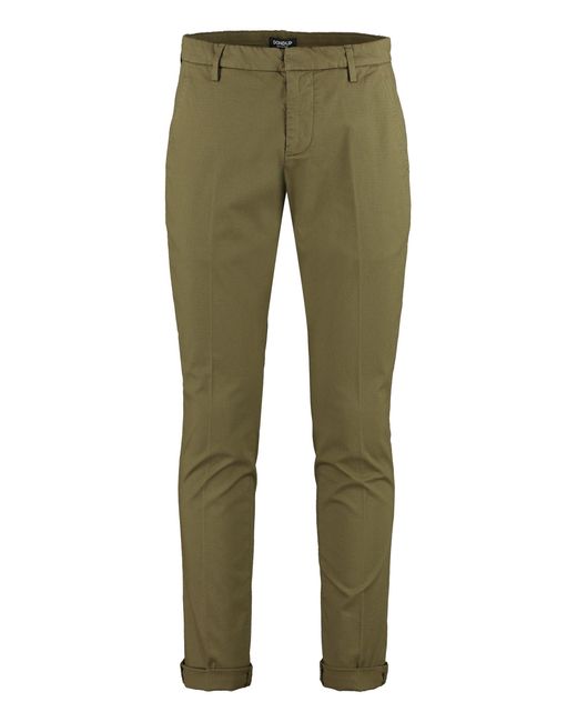 Dondup Green Gaubert Stretch Cotton Trousers for men