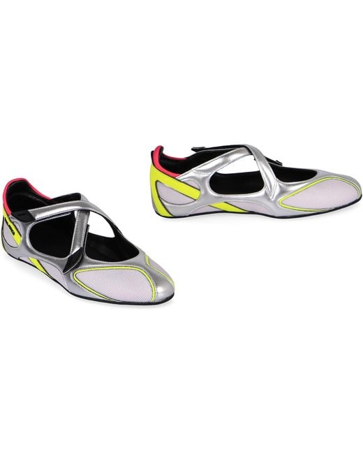 The Attico Black Holographic Ballerina Silver Floor 01