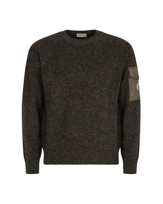 Moncler Black Wool And Cashmere Sweater for men