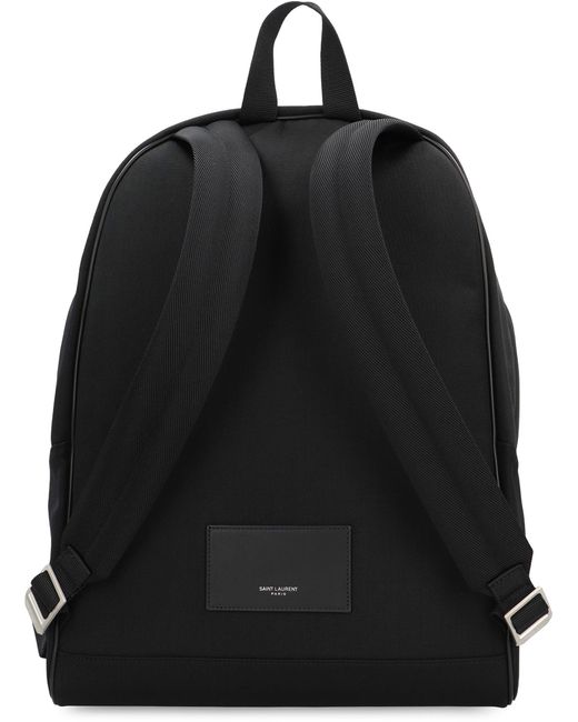 Saint Laurent Black City Technical Fabric Backpack for men
