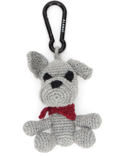 Alanui Gray Crochet Keychain