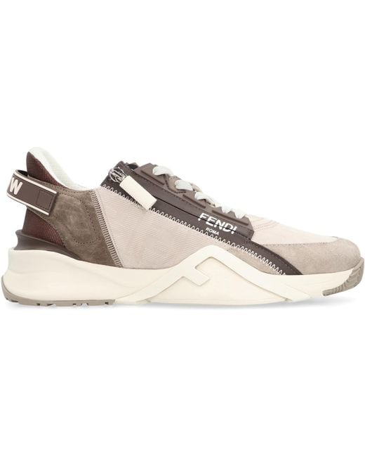 Fendi Brown Flow Nabuk Ff for men