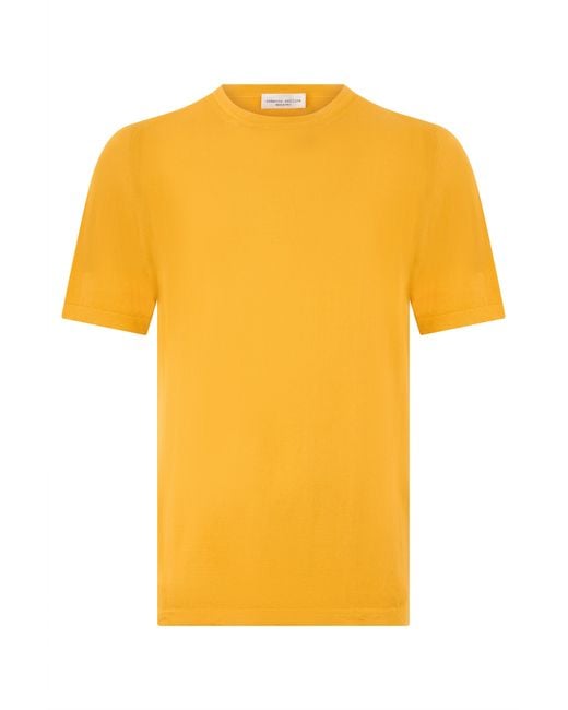 Roberto Collina Yellow Crew Neck Sweater for men