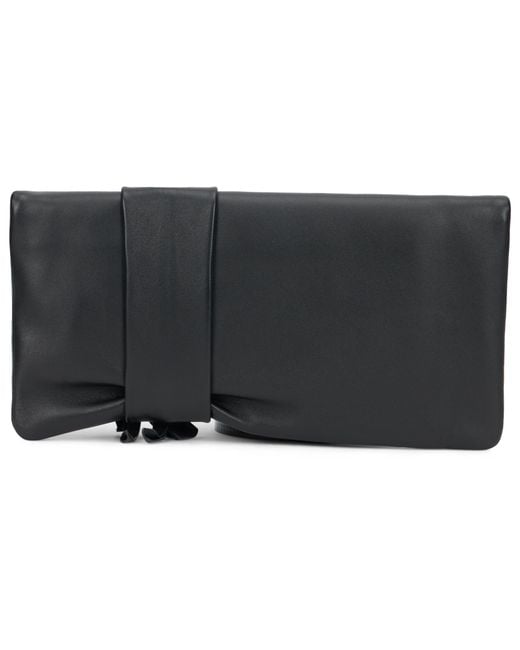 Jimmy Choo Gray Leather Clutch