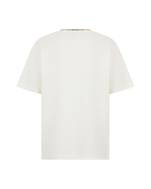 Burberry White Short-Sleeve T-Shirt for men