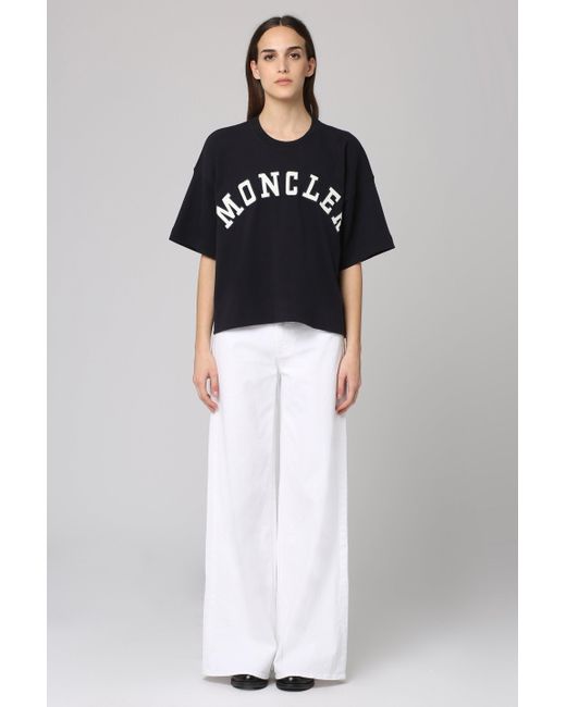 Moncler Black Cotton Crew-Neck T-Shirt