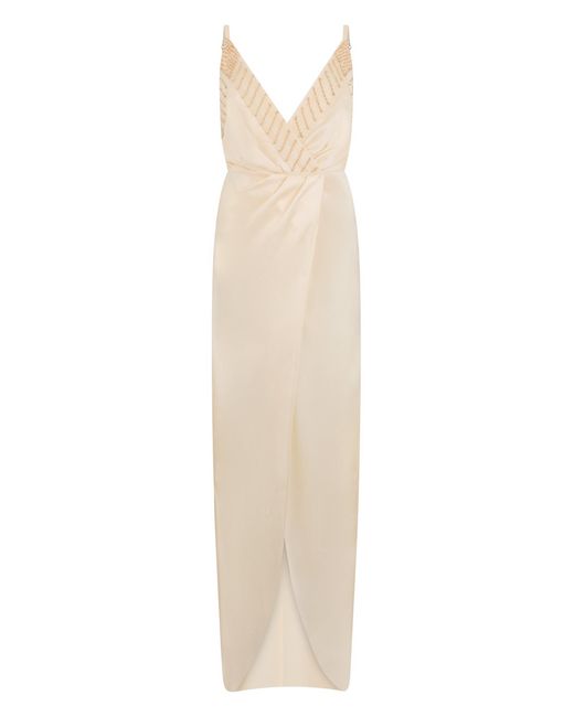 Elisabetta Franchi White Long Dress With V-Neck