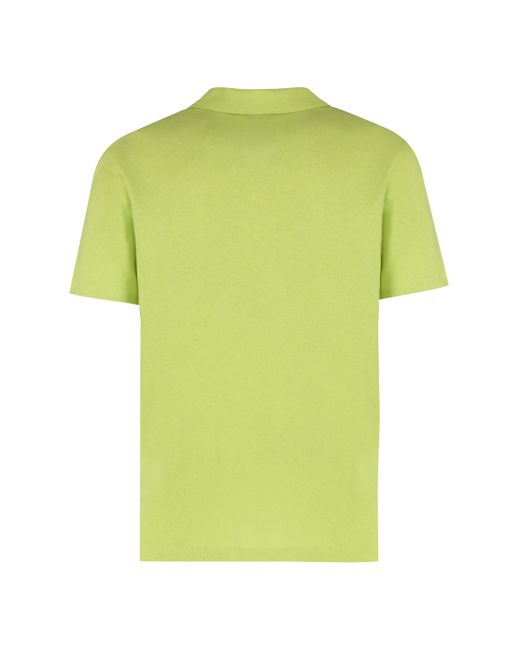 Polo in cotone e lino di Boss in Yellow da Uomo