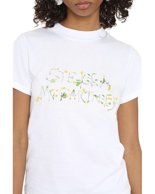 Stella McCartney White Logo Cotton T-Shirt