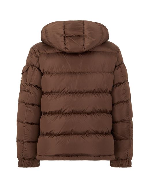 Moncler Brown Padded Jacket With Hood for men