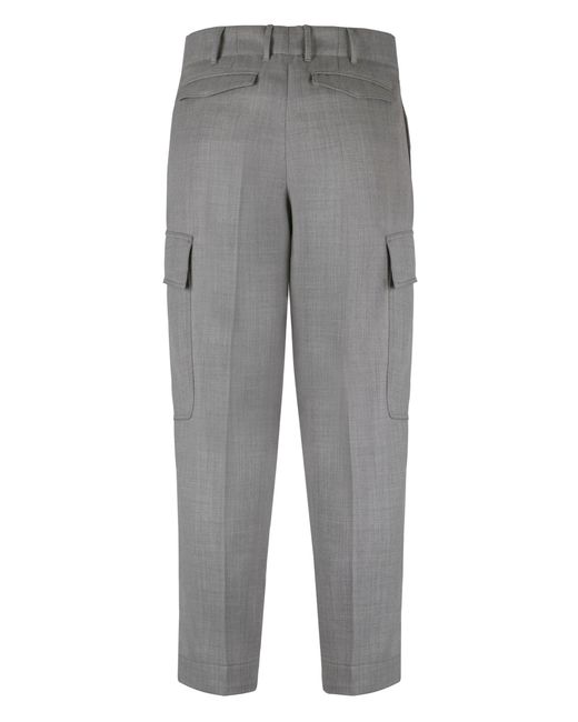 PT01 Gray The Sailmaker Wool Trousers for men