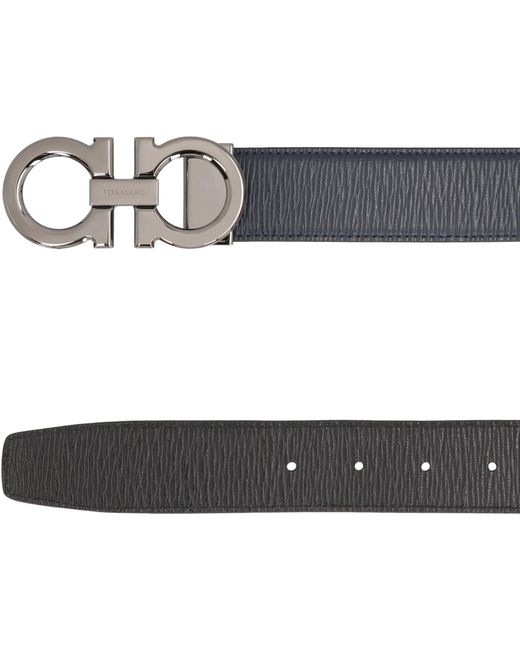 Cintura reversibile Gancini in pelle di Ferragamo in Black da Uomo