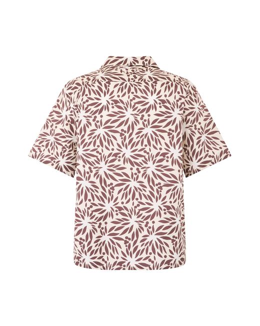 Camicia in misto cotone e seta di Prada in Multicolor da Uomo